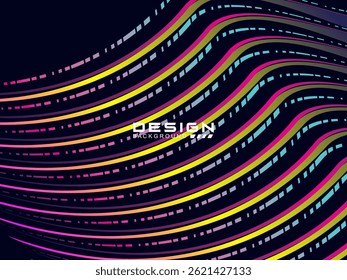 Diseño de fondo de Premium con motivo ondulado azul oscuro. Plantilla Horizontal de Vector, para el Anuncio de negocios de lujo digital, invitación formal contemporánea, cupón de lujo, certificado de regalo, etc. 