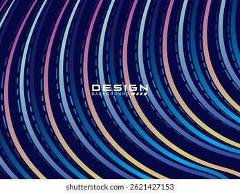 Diseño de fondo de Premium con motivo ondulado azul oscuro. Plantilla Horizontal de Vector, para el Anuncio de negocios de lujo digital, invitación formal contemporánea, cupón de lujo, certificado de regalo, etc. 