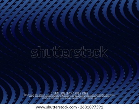 Premium background design with dark blue luxury motif. Vector horizontal template, for digital lux business banners, contemporary formal invitations, luxury vouchers, gift certificates, etc.	
