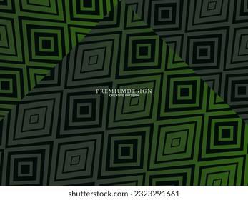 Premium background design with dark green motif luxury geometric elements. Exclusive wallpaper design for posters, flyers, presentations, websites, etc.