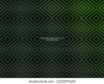 Premium-Hintergrund-Design mit dunkelgrünem Motiv, luxuriöse geometrische Elemente. Exklusives Bildschirmhintergrund-Design für Poster, Flyer, Präsentationen, Websites usw.