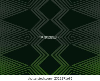 Diseño de fondo de primera calidad con motivos de color verde oscuro y elementos geométricos de lujo. Diseño exclusivo de fondo de pantalla para carteles, folletos, presentaciones, sitios web, etc.