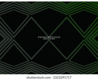Premium background design with dark green motif luxury geometric elements. Exclusive wallpaper design for posters, flyers, presentations, websites, etc.