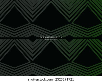 Premium-Hintergrund-Design mit dunkelgrünem Motiv, luxuriöse geometrische Elemente. Exklusives Bildschirmhintergrund-Design für Poster, Flyer, Präsentationen, Websites usw.