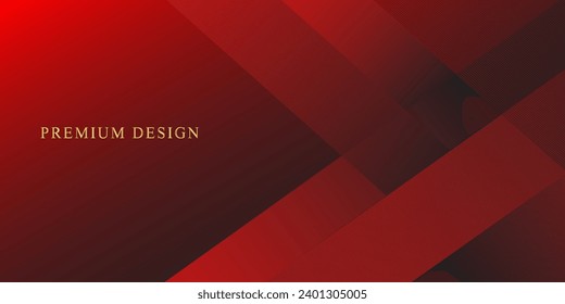 Premium-Hintergrund-Design mit dunkelrotem Zeilenmuster. Vektor-horizontale Vorlage für digitale Luxus-Business-Banner, zeitgenössische formale Einladung, Luxus, Prestigezertifikat.