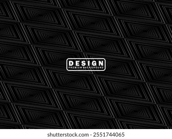 Design de plano de fundo premium com padrão de listras pretas diagonais. Modelo horizontal vetorial, para banner de negócios de luxo digital, convite formal contemporâneo, voucher de luxo, certificado de presente, etc.