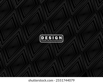 Premium background design with diagonal black stripes pattern. Vector horizontal template, for digital luxury business banner, contemporary formal invitation, luxury voucher, gift certificate, etc.