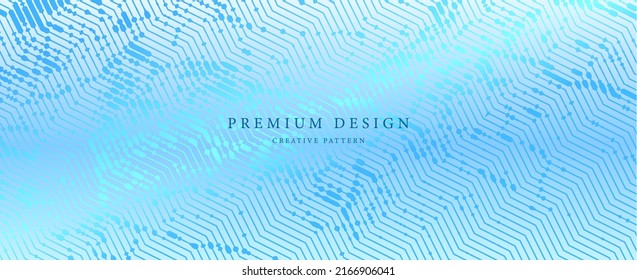 Premium background design with diagonal blue line pattern. Vector horizontal template for digital lux business banner, formal invitation, luxury voucher, prestigious gift certificate