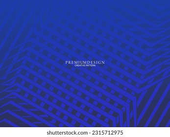 Diseño de fondo premium con patrón diagonal de banda azul oscuro. Plantilla horizontal vectorial para banner de negocios lux digital, invitación formal contemporánea, vale de lujo, prestigioso certificado de regalo