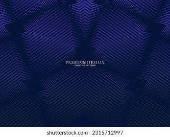 Diseño de fondo premium con patrón diagonal de banda azul oscuro. Plantilla horizontal vectorial para banner de negocios lux digital, invitación formal contemporánea, vale de lujo, prestigioso certificado de regalo