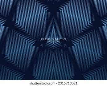 Premium background design with diagonal dark blue stripe pattern. Vector horizontal template for digital lux business banner, contemporary formal invitation, luxury voucher, prestigious gift certifica