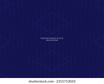 Premium background design with diagonal dark blue stripe pattern. Vector horizontal template for digital lux business banner, contemporary formal invitation, luxury voucher, prestigious gift certifica