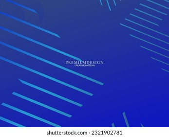 Diseño de fondo premium con patrón diagonal de banda azul oscuro. perfecto para vectores horizontales para banners digitales lux business, invitaciones, vales, certificados de regalo, etc.