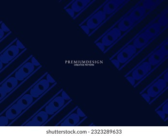 Premium background design with diagonal dark blue stripe pattern. Vector horizontal template for digital lux business banner, contemporary formal invitation, luxury voucher, prestigious gift certifica