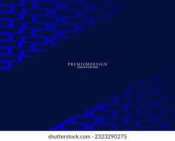 Diseño de fondo premium con patrón diagonal de banda azul oscuro. Plantilla horizontal vectorial para banner de negocios lux digital, invitación formal contemporánea, vale de lujo, prestigioso certificado de regalo