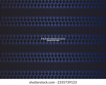 Premium background design with diagonal dark blue stripes pattern. Vector horizontal template for digital lux business banner, contemporary formal invitation, luxury voucher, prestigious gift certific