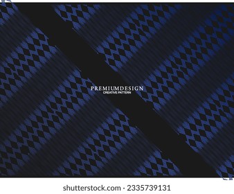 Diseño de fondo premium con rayas azul oscuro diagonal. Plantilla horizontal vectorial para banner digital lux business, invitación formal contemporánea, cupón de lujo, regalo prestigioso certific