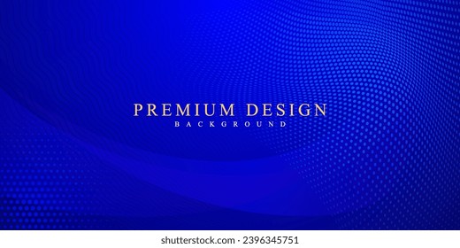 Premium background design with diagonal Dark Blue line pattern. Vector horizontal template for digital lux business banner, contemporary formal invitation, luxury voucher, prestigious gift certificate