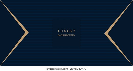 Diseño de fondo premium con patrón diagonal de línea azul oscuro. Plantilla horizontal vectorial para banner digital lux business, invitación formal contemporánea, vale de lujo, prestigioso certificado de regalo