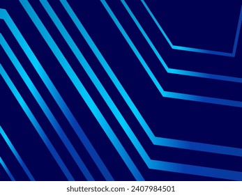 Premium background design with diagonal dark blue stripes pattern. Vector horizontal template for digital lux business banner, contemporary formal invitation, luxury voucher, gift certificate.