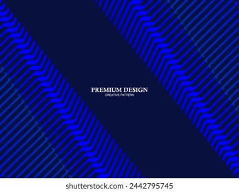 Premium background design with diagonal dark blue stripes pattern. Vector horizontal template for digital lux business banner, contemporary formal invitation, luxury voucher, prestigious gift certific