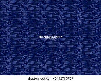 Premium background design with diagonal dark blue stripes pattern. Vector horizontal template for digital lux business banner, contemporary formal invitation, luxury voucher, prestigious gift certific