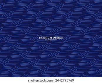 Premium background design with diagonal dark blue stripes pattern. Vector horizontal template for digital lux business banner, contemporary formal invitation, luxury voucher, prestigious gift certific