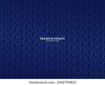 Premium background design with diagonal dark blue stripes pattern. Vector horizontal template for digital lux business banner, contemporary formal invitation, luxury voucher, prestigious gift certific