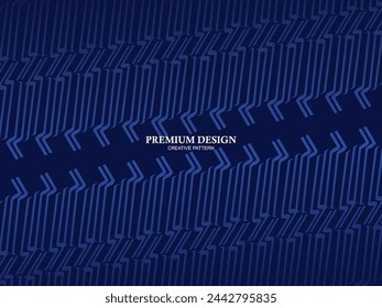 Hochwertiges Hintergrunddesign mit diagonalen dunkelblauen Streifen. Vector horizontale Vorlage für digitales Lux Business Banner, zeitgenössische formelle Einladung, Luxus-Gutschein, prestigeträchtiges Geschenk-Zertifikat