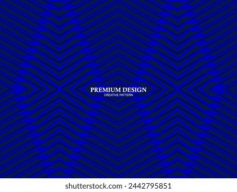 Diseño de fondo premium con patrón diagonal de rayas azul oscuro. Plantilla horizontal vectorial para banner de negocios lux digital, invitación formal contemporánea, vale de lujo, certific de regalo prestigioso