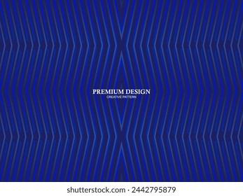 Diseño de fondo premium con patrón diagonal de rayas azul oscuro. Plantilla horizontal vectorial para banner de negocios lux digital, invitación formal contemporánea, vale de lujo, certific de regalo prestigioso