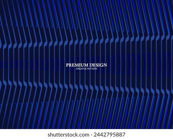 Premium background design with diagonal dark blue stripes pattern. Vector horizontal template for digital lux business banner, contemporary formal invitation, luxury voucher, prestigious gift certific