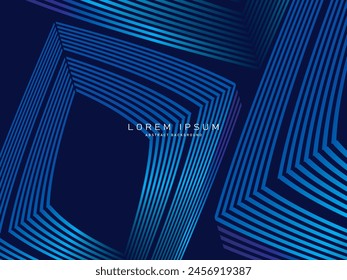 Premium background design with diagonal dark blue stripes pattern. Vector horizontal template for digital lux business banner, contemporary formal invitation, luxury voucher, prestigious gift certifi