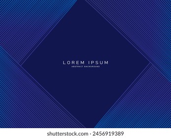 Premium background design with diagonal dark blue stripes pattern. Vector horizontal template for digital lux business banner, contemporary formal invitation, luxury voucher, prestigious gift certifi