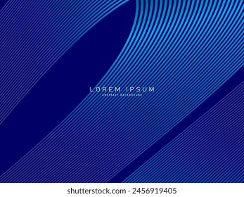 Diseño de fondo de Premium con patrón diagonal de rayas azul oscuro. Plantilla Horizontal de Vector para el Anuncio de negocios digital lux, invitación formal contemporánea, vale de lujo, certificado de regalo prestigioso