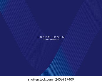 Premium Hintergrund Design mit diagonalen dunkelblauen Streifen Muster. Vektorgrafik Horizontale Vorlage für Digital Lux Business Banner, zeitgenössische formelle Einladung, Luxusgutschein, prestigeträchtiges Geschenkgutschein