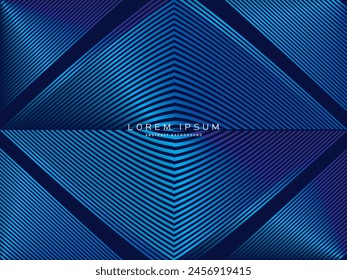 Premium background design with diagonal dark blue stripes pattern. Vector horizontal template for digital lux business banner, contemporary formal invitation, luxury voucher, prestigious gift certifi