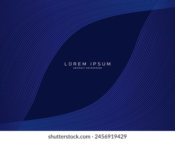 Diseño de fondo de Premium con patrón diagonal de rayas azul oscuro. Plantilla Horizontal de Vector para el Anuncio de negocios digital lux, invitación formal contemporánea, vale de lujo, certificado de regalo prestigioso