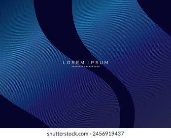 Premium background design with diagonal dark blue stripes pattern. Vector horizontal template for digital lux business banner, contemporary formal invitation, luxury voucher, prestigious gift certifi
