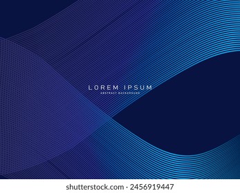 Premium background design with diagonal dark blue stripes pattern. Vector horizontal template for digital lux business banner, contemporary formal invitation, luxury voucher, prestigious gift certifi