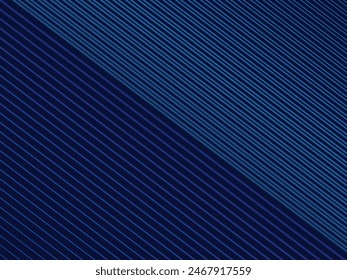 Diseño de fondo de Premium con patrón diagonal de rayas azul oscuro. Plantilla Horizontal de Vector para el Anuncio de negocios digital lux, invitación formal contemporánea, vale de lujo, certific de regalo prestigioso
