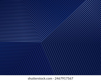 Premium background design with diagonal dark blue stripes pattern. Vector horizontal template for digital lux business banner, contemporary formal invitation, luxury voucher, prestigious gift certific