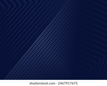 Premium background design with diagonal dark blue stripes pattern. Vector horizontal template for digital lux business banner, contemporary formal invitation, luxury voucher, prestigious gift certific