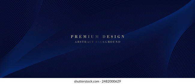 Premium background design with diagonal dark blue line pattern. Vector template for digital luxury banner, invitation, voucher, certificate. Eps10