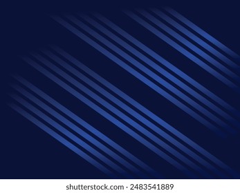 Premium background design with diagonal dark blue stripes pattern. Vector horizontal template for digital luxury business banner, contemporary formal invitation, luxury voucher, gift certificate, etc.