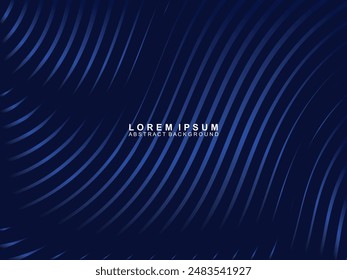 Diseño de fondo de Premium con patrón diagonal de rayas azul oscuro. Plantilla Horizontal de Vector para Anuncio de negocios de lujo digital, invitación formal contemporánea, vale de lujo, certificado de regalo, etc.