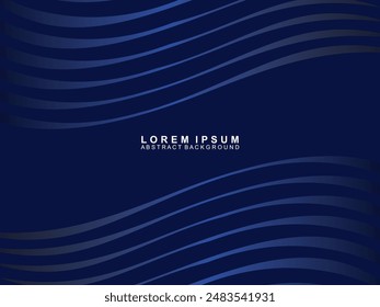 Diseño de fondo de Premium con patrón diagonal de rayas azul oscuro. Plantilla Horizontal de Vector para Anuncio de negocios de lujo digital, invitación formal contemporánea, vale de lujo, certificado de regalo, etc.