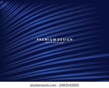 Diseño de fondo de Premium con patrón diagonal de rayas azul oscuro. Plantilla Horizontal de Vector para Anuncio de negocios de lujo digital, invitación formal contemporánea, vale de lujo, certificado de regalo, etc.