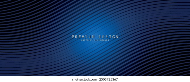 Premium background design with diagonal dark blue line pattern. Vector horizontal template for digital lux business banner, contemporary formal invitation,