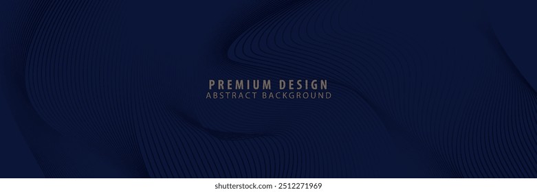 Diseño de fondo de Premium con patrón de línea azul oscuro diagonal. Plantilla de Vector para Anuncio digital de lujo, invitación, vale, certificado. Vector